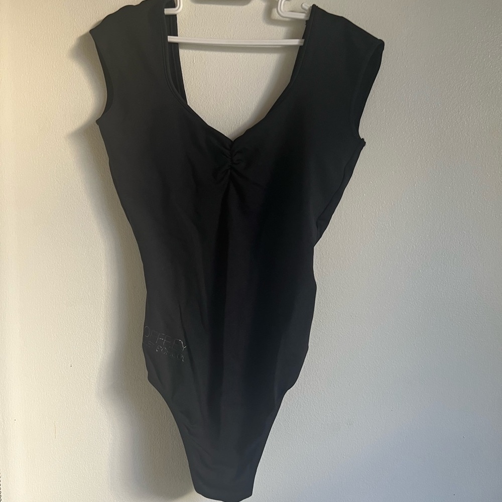 So Danca, Black Cap Sleeve Leotard, Small, Never worn, Joffery Ballet on the hip